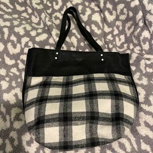 Abercrombie and Fitch plaid and chesnut reversible bag. Never used!